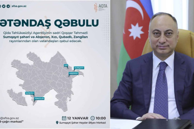 AQTA sədri Sumqayıtda sakinləri qəbul edəcək