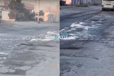Saray qəsəbəsi: sakinlər yollardan narazıdırlar
