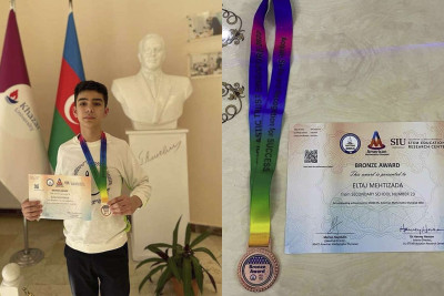 Məktəblimiz Riyaziyyat Olimpiadasında gümüş medal qazanıb