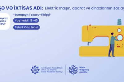Dövlət Məşğulluq Agentliyi şəhərimizdə pulsuz kurs təşkil edir