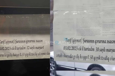 Avtobuslarda tarifin 20 qəpik qalxması qanunsuzdur - İcra Hakimiyyətindən AÇIQLAMA
