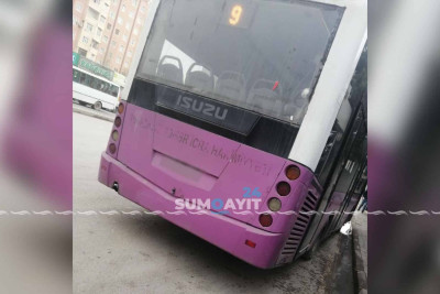 Sumqayıtda avtobus oturacaqları məftillənir