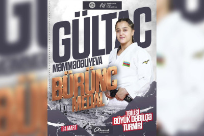 Qadın cüdoçumuz Gürcüstanda medal qazanıb