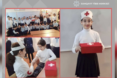 15 nömrəli məktəbdə “İlkin tibbi yardım”a aid maarifləndirmə aparılıb