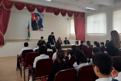 Şagirdlərlə antinarkomaniya mövzusunda profilaktik söhbətlər aparılıb