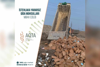 Yararsız 63 ton məhsul məhv edilib