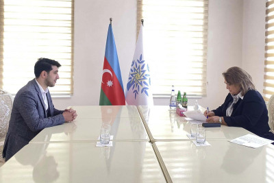 Sumqayıtda deputat seçiciləri ilə görüşüb