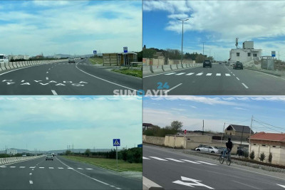 H.Z. Tağıyev qəsəbə sakinlərinə şad xəbər: piyada keçidləri çəkildi