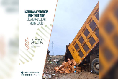 37 ton qida məhsulu utilizasiya edilib