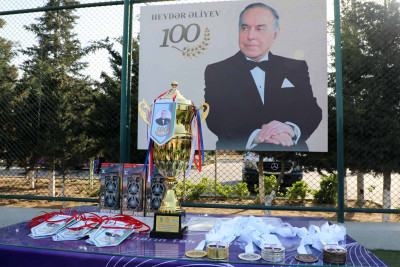 Heydər Əliyevin 100 illik yubileyinə həsr olunmuş minifutbol turnirinin qalibləri mükafatlandırılıblar