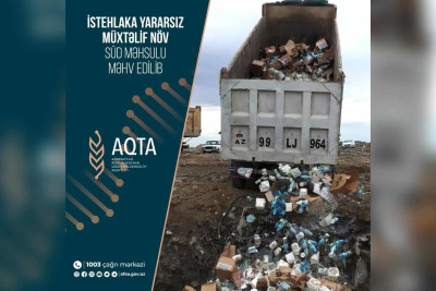 Sumqayıtda 22 ton süd məhsulu məhv edilib
