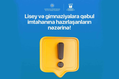 Lisey və gimnaziyalara şagird qəbulu başladı