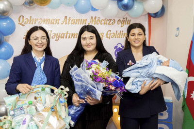 Sumqayıtda şəhid Azər Məmmədovun övladı dünyaya göz açıb