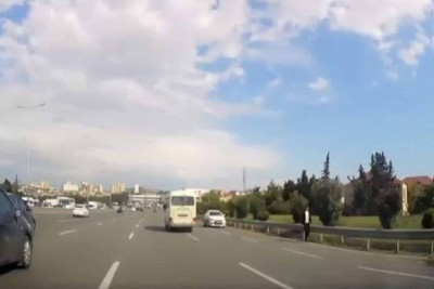 Bakı-Sumqayıt yolunda “protiv” sürən sürücü cərimələnib