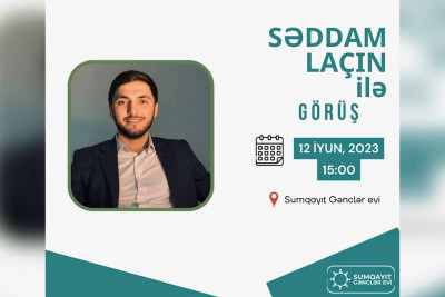 Şair Səddam Laçın sumqayıtlıların görüşünə gəlir