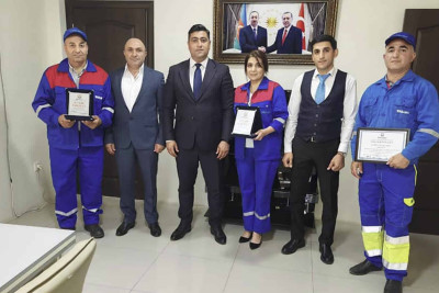 Sumqayıt Sukanal İdarəsinin fərqlənmiş əməkdaşları mükafatlandırılıblar