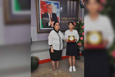Rəsm müsabiqəsinin qalibi olan şagirdimiz diplomla mükafatlandırılıb