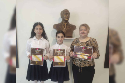 Sumqayıt məktəbinin şagirdləri beynəlxalq müsabiqənin qalibləri olublar