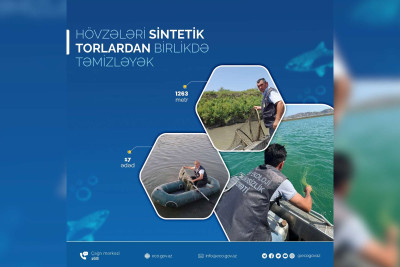 Sumqayıt akvatoriyasında sintetik torlar təmizlənib