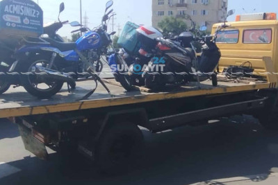 Sumqayıtda sənədsiz mopedlər müsadirə olunur