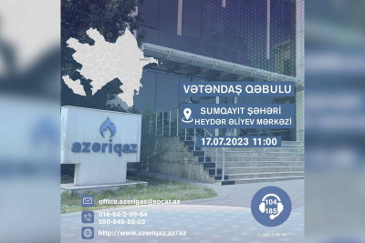“Azəriqaz” İB-nin rəhbərliyi sakinlərlə görüşəcək