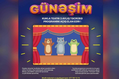 “Günəşim” kukla teatrı gənclərə şans yaradır