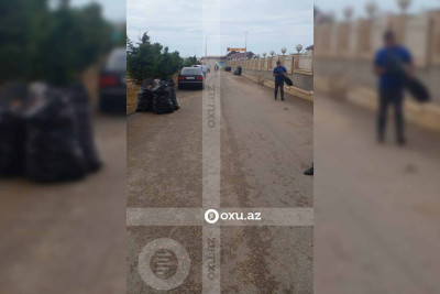 Novxanı çimərliyi tullantılardan təmizlənib