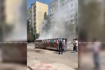 Yandırılan zibillik sakinlərə təhlükə yaradır