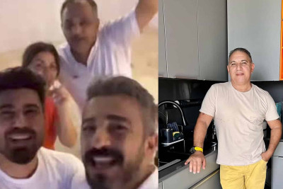 Ədalət Şükürov yeni bağında məclis qurub