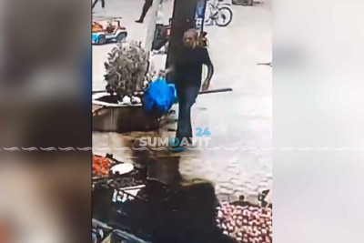 Oğru təhlükəsizlik kamerası ilə yaxalanıb