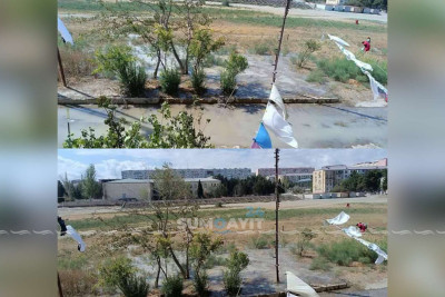 Sumqayıtda axşam partlayan su borusu hələ də təmir olunmayıb