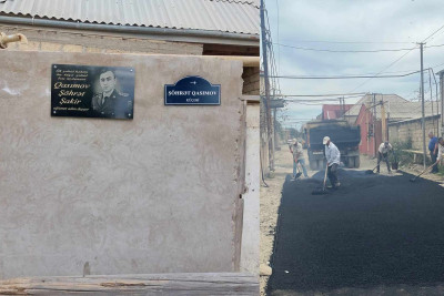 Şəhid Şöhrət Qasımov küçəsinə asfalt döşənir