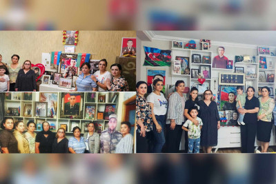 Səhiyyə işçiləri Vətən müharibəsi şəhidlərinin ailəsini ziyarət ediblər