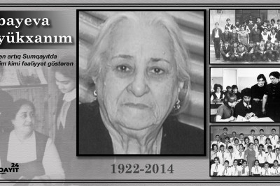 60 ildən artıq Sumqayıtda müəllim kimi fəaliyyət göstərən Böyükxanım Babayeva