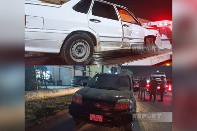 Çerkassı küçəsində “VAZ” avtomobili qəza törədib