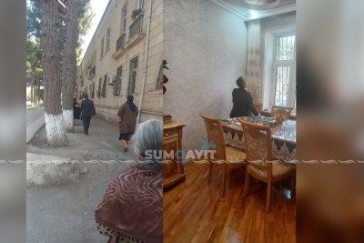 Sumqayıtda evlərə su dolur