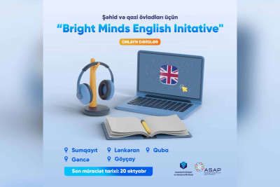 Şəhid və qazi övladlarına ingilis dilini təkmilləşdirmək imkanı