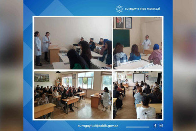 Səhiyyə işçiləri məktəblilərə maarifləndirici tədbirlər keçiriblər