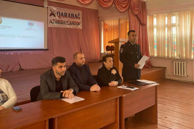 Məktəblilərə narkomaniyanın fəsadlarından danışılıb
