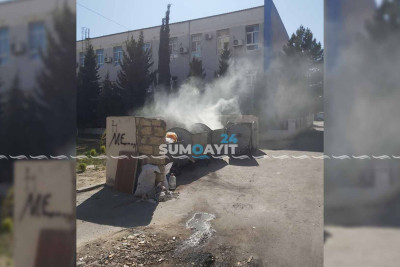 Sakinlər zibil qutularının yandırılmasından narahatdırlar