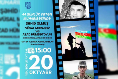 SDU-da şəhidlərin qəhrəmanlıqlarından bəhs edən filmə baxılacaq