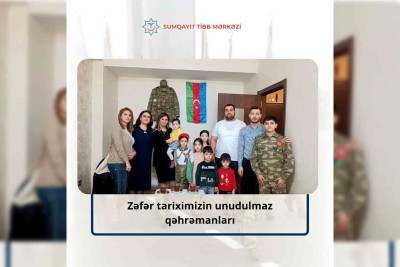 Sumqayıt tibb işçiləri qazi və şəhid ailələrini diqqətsiz qoymayıblar