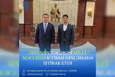 SDU-nun tələbəsi Milli Məclisdə olub