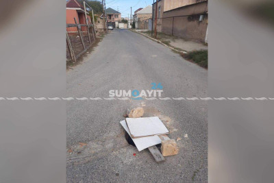 Corat: aylarla açıq qalan quyu təhlükə mənbəyinə çevrilib