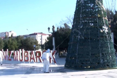 Şəhərdə genişmiqyaslı dezinfeksiya işləri görülüb