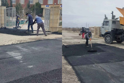 40 nömrəli məktəbə aparan yollar asfaltlanıb