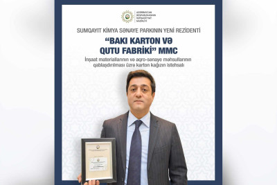 100 nəfərin daimi iş yeri ilə təmin olunacağı karton və qutu fabriki tikiləcək