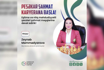Eşitmə və nitq məhdudiyyətli şəxslər şahmat məşqlərinə dəvət olunurlar