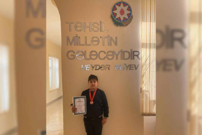 8 nömrəli məktəbin şagirdi müsabiqədə təltif olunub