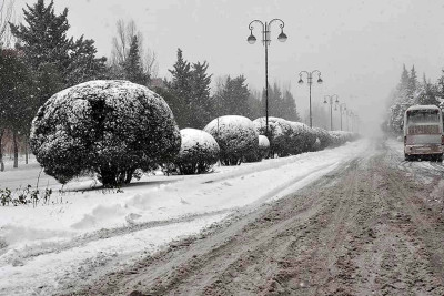 Sumqayıta qarlı hava gəlir